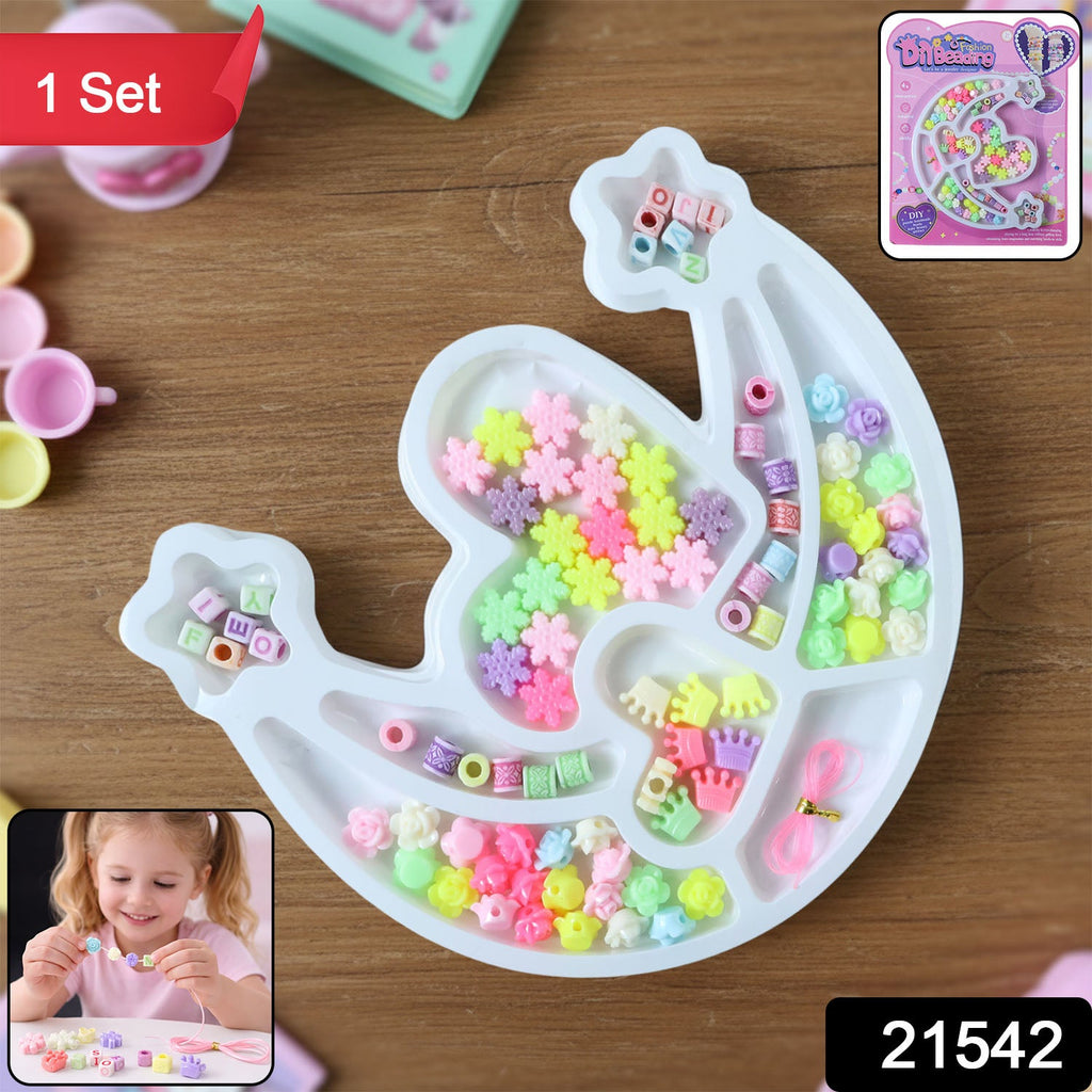 Creative craft set featuring assorted flower and crown beads for jewellery making