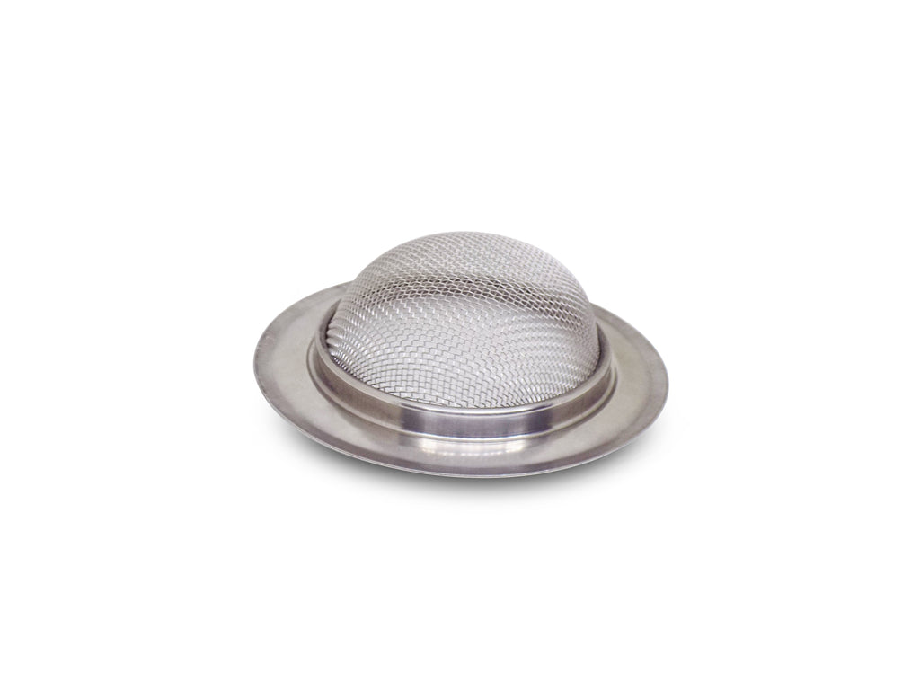 Detailed shot of the robust construction of the anti-clog sink strainer.