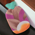 Leakproof rubber hot water bottle bag with soft protective cover