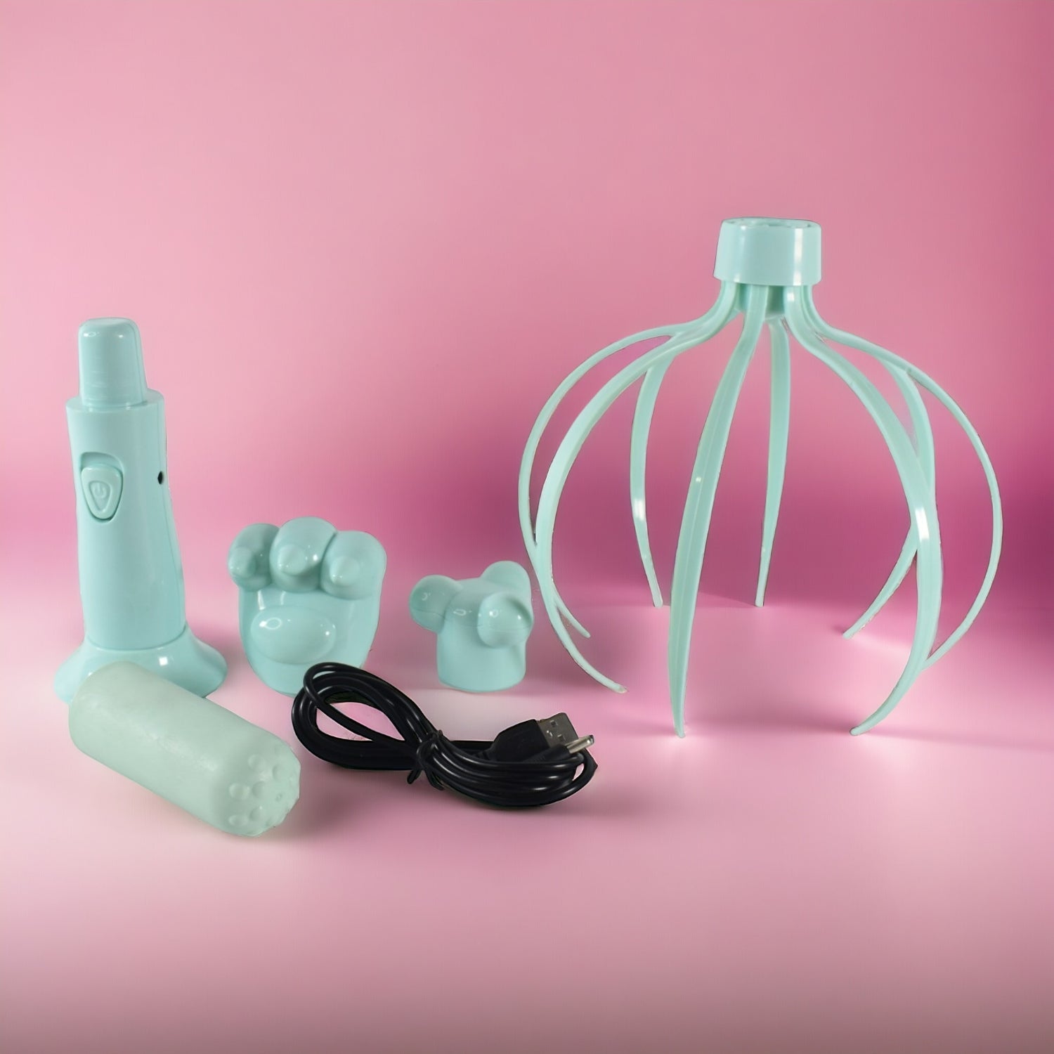 Octopus scalp massager head tool for relaxing scalp massage