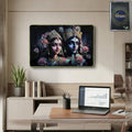 Decorative Radha Krishna wall art framed for home or temple decor