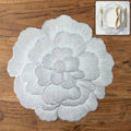 Elegant round floral PVC dining table mat for protection and decor