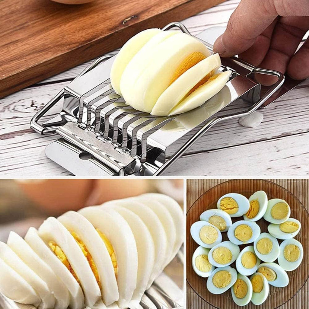 Egg cutter wire slicer in a kitchen setting