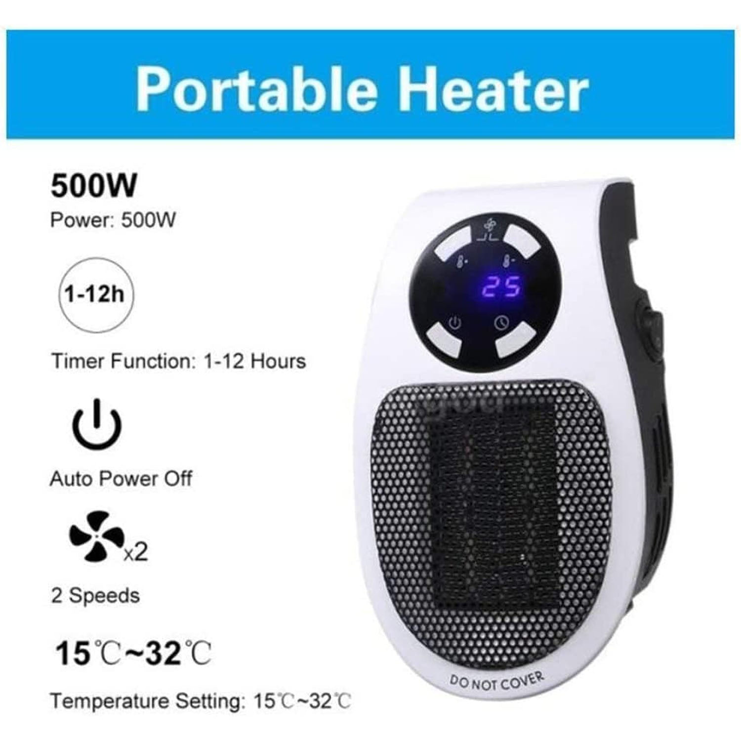 Personal electric heater ideal for small rooms