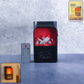 Front view of the  electric fireplace heater with realistic LED flame.