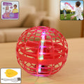 Flying Ball Toy with active RGB lights in a dynamic pose, ready for play.