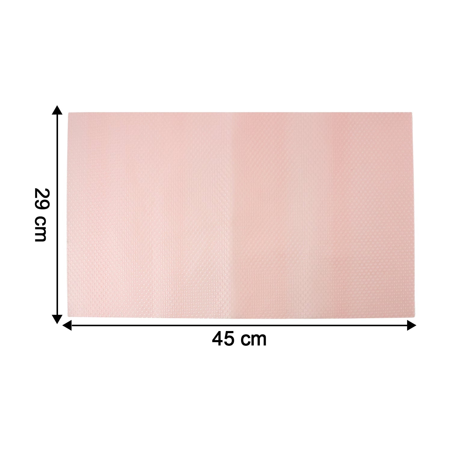 Close-up view showing textured surface of transparent plastic fridge mat