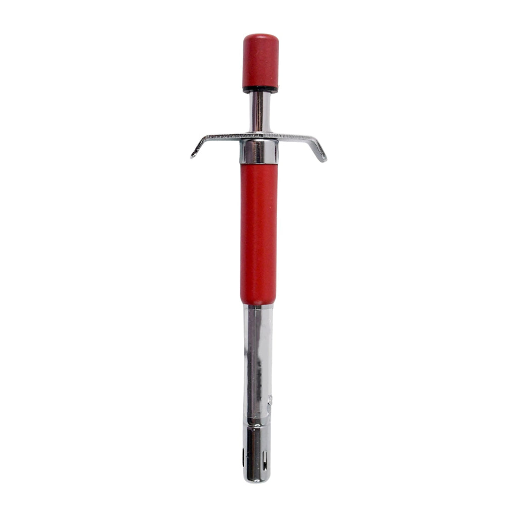 Top view of stainless steel gas lighter with rust-proof finish