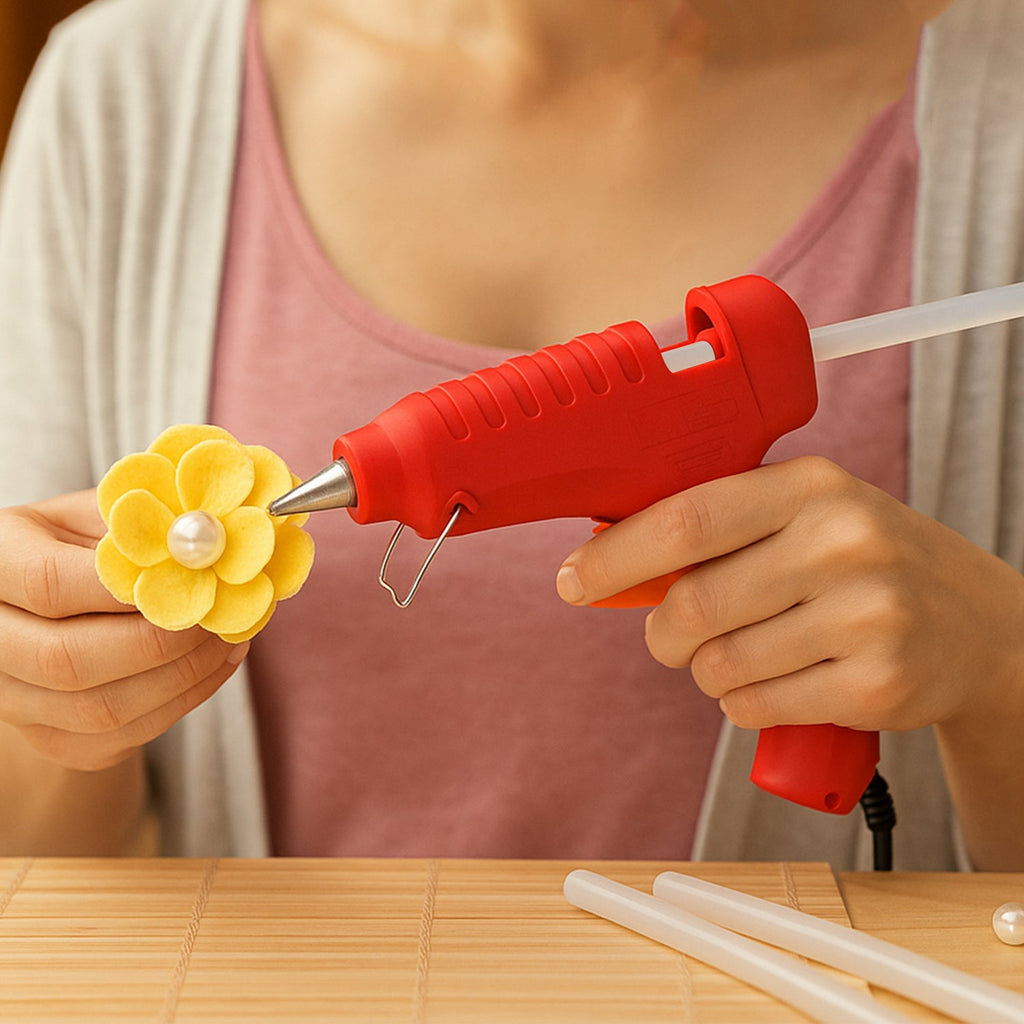 Electric glue gun with smooth trigger control for precise application