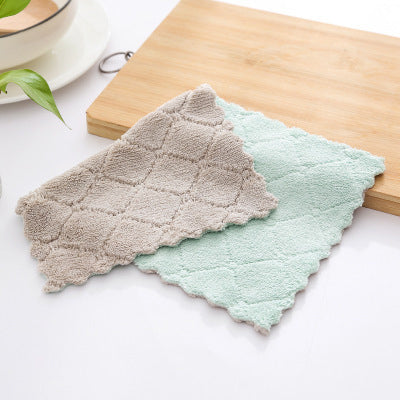 Stack of vibrant, multi-purpose kitchen cleaning towels ready for use.