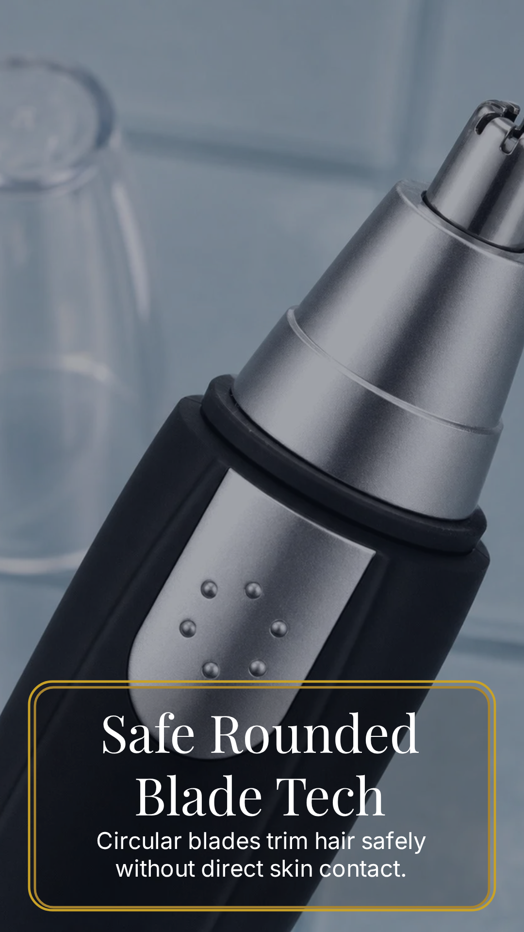 Ear & Nose Hair Trimmer – Painless, Battery-Operated | Calm & Curl