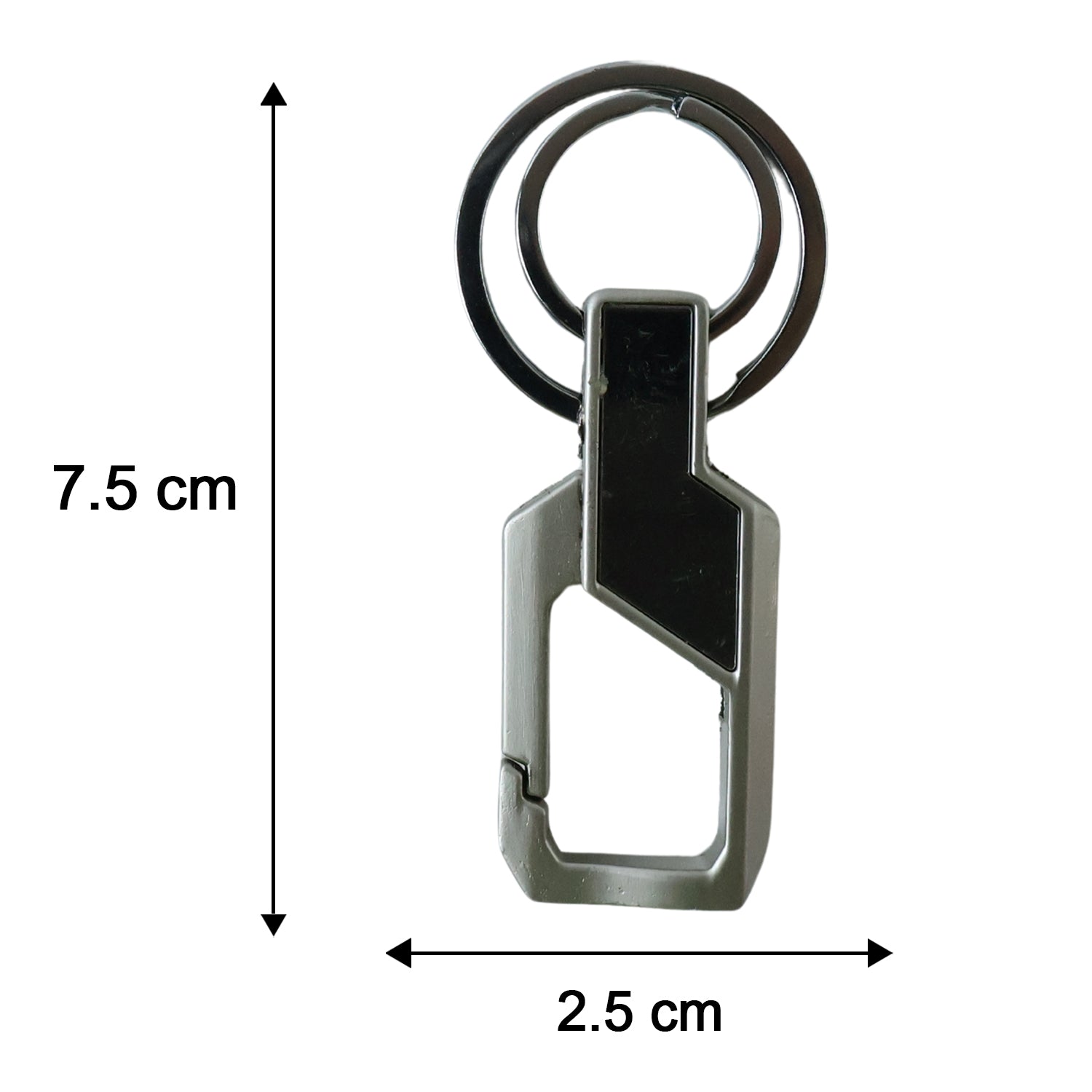 Compact stainless steel key holder showing lightweight structure