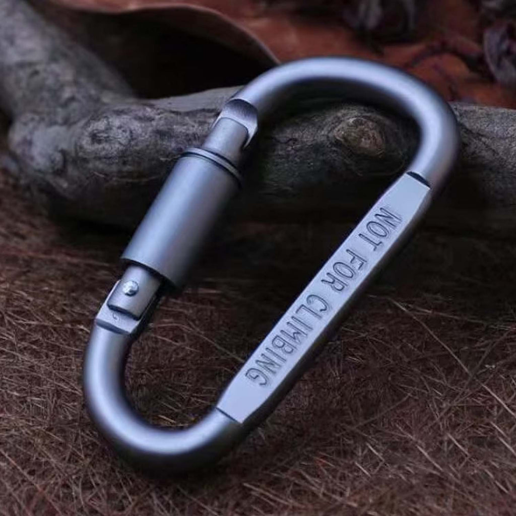 Secure metal carabiner hook for everyday attachments
