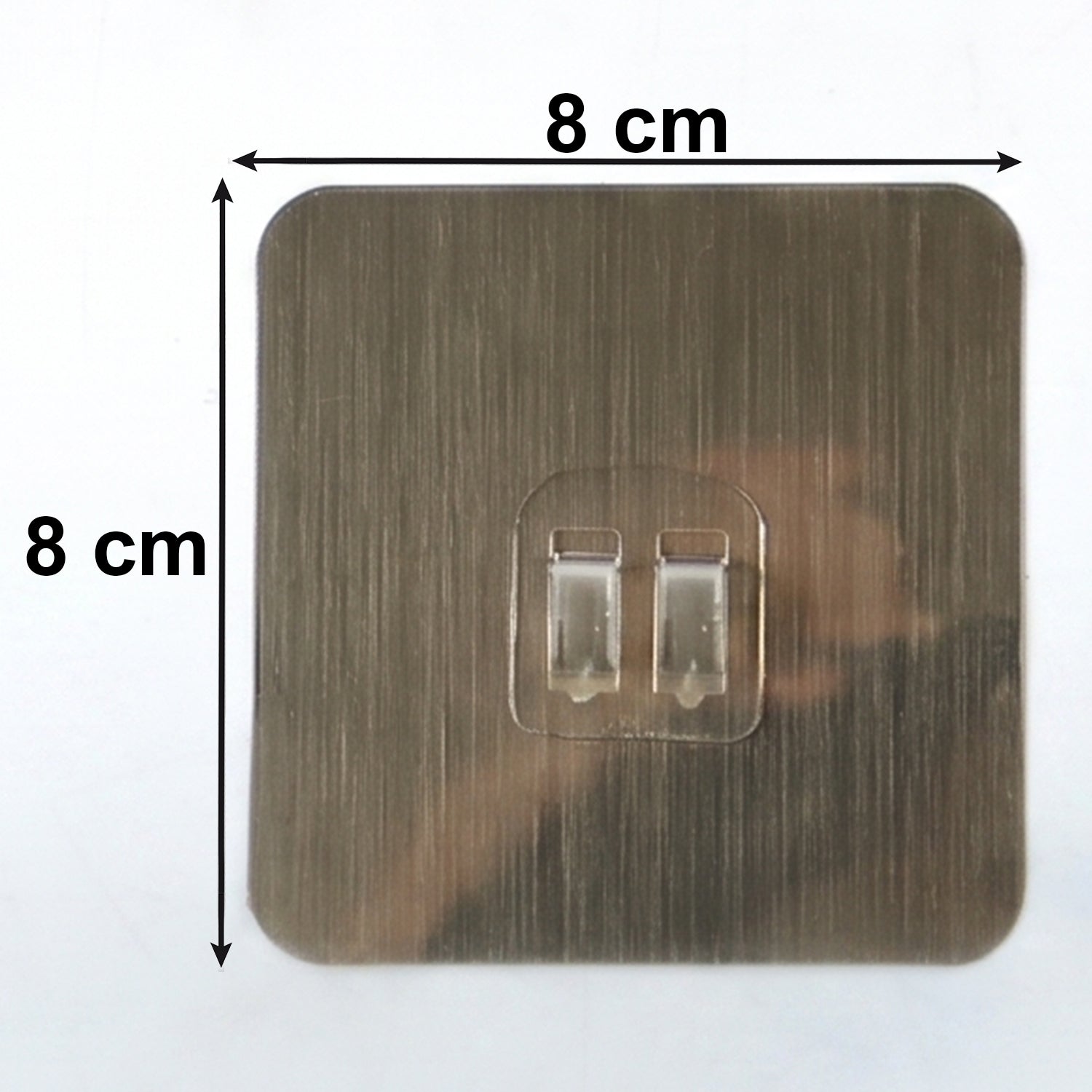 Wall hook size 8x8 cm with metallic finish for home decor