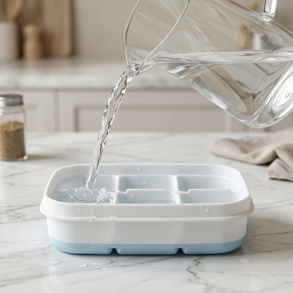 Easy release ice tray for quick ice cubes