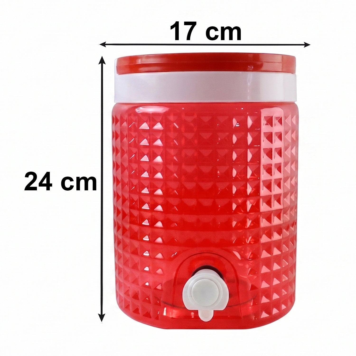 ChillPour water jug standing on a sturdy base, showing the convenient built-in tap.