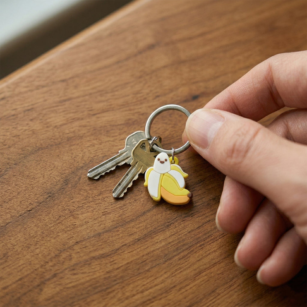 Lightweight and durable banana design keychains