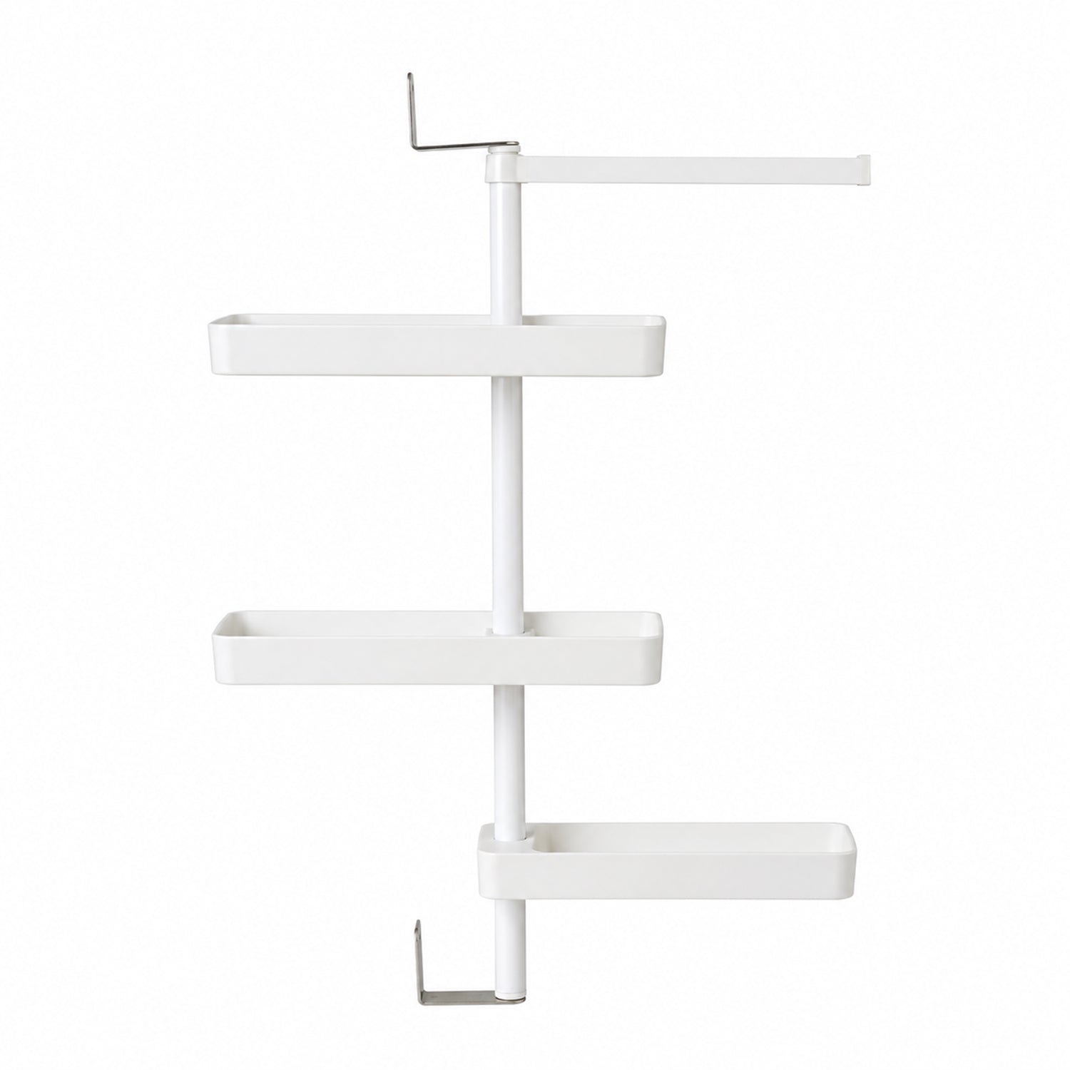 Rotating storage rack filled with kitchen items demonstrating storage capacity
