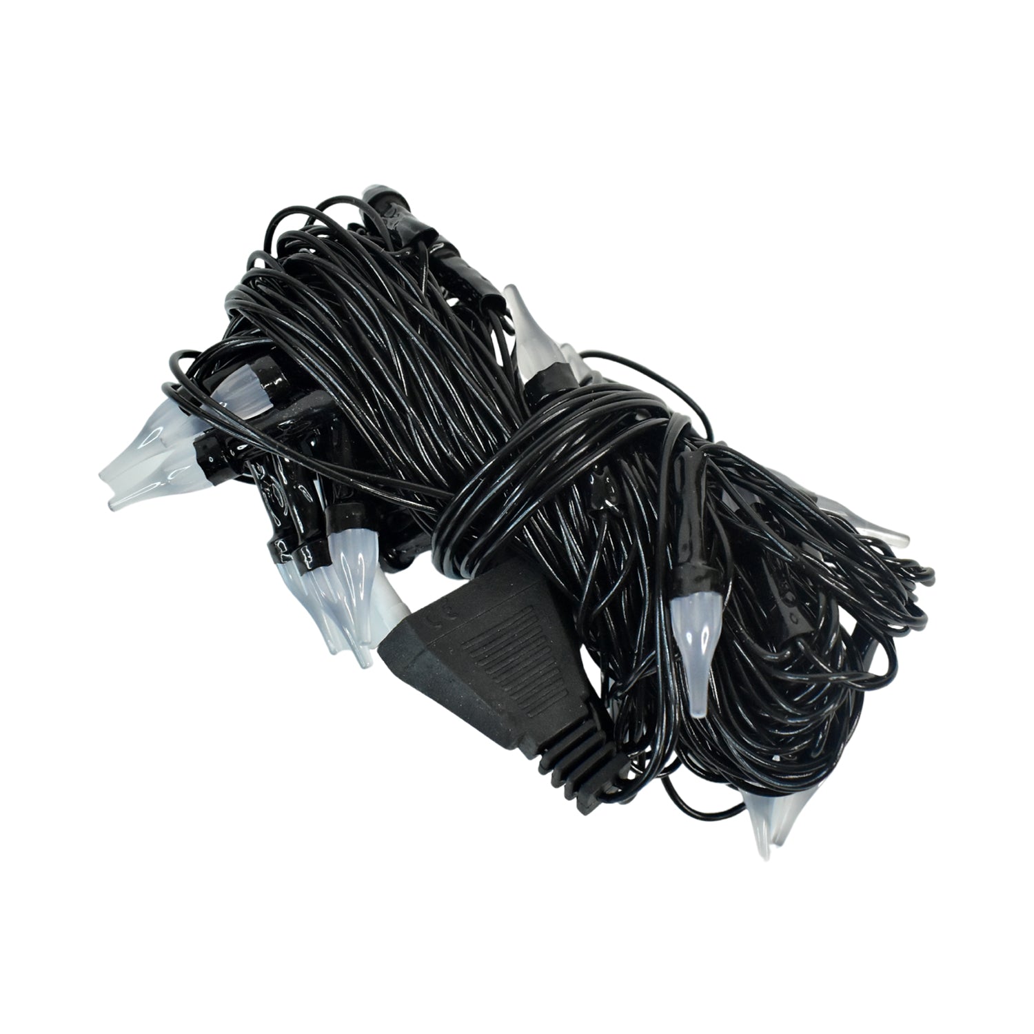 Multi-color LED decorative string light illuminating room corner