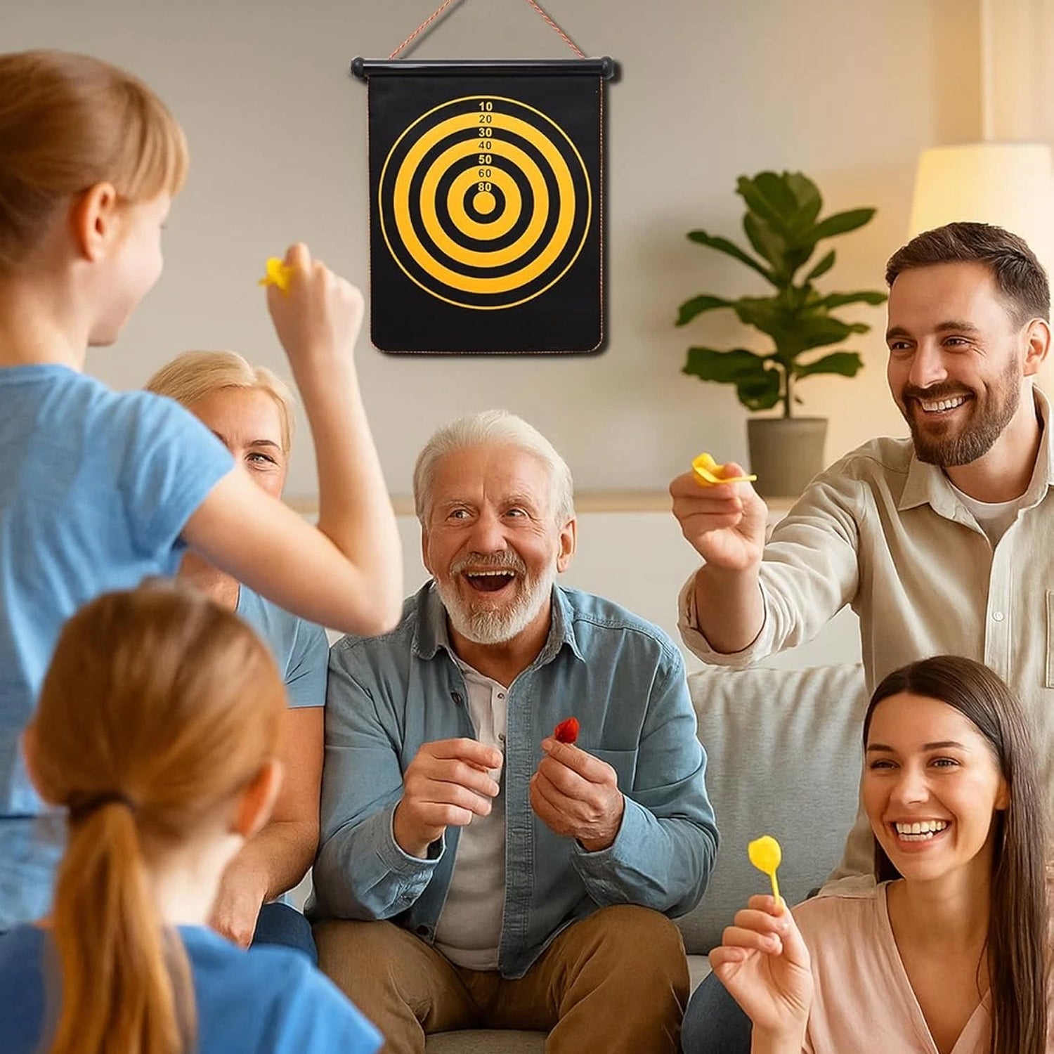 Tip-less magnetic darts sticking safely to dartboard target