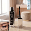 Deep black matte eyeliner pen with precision applicator for smooth bold lines