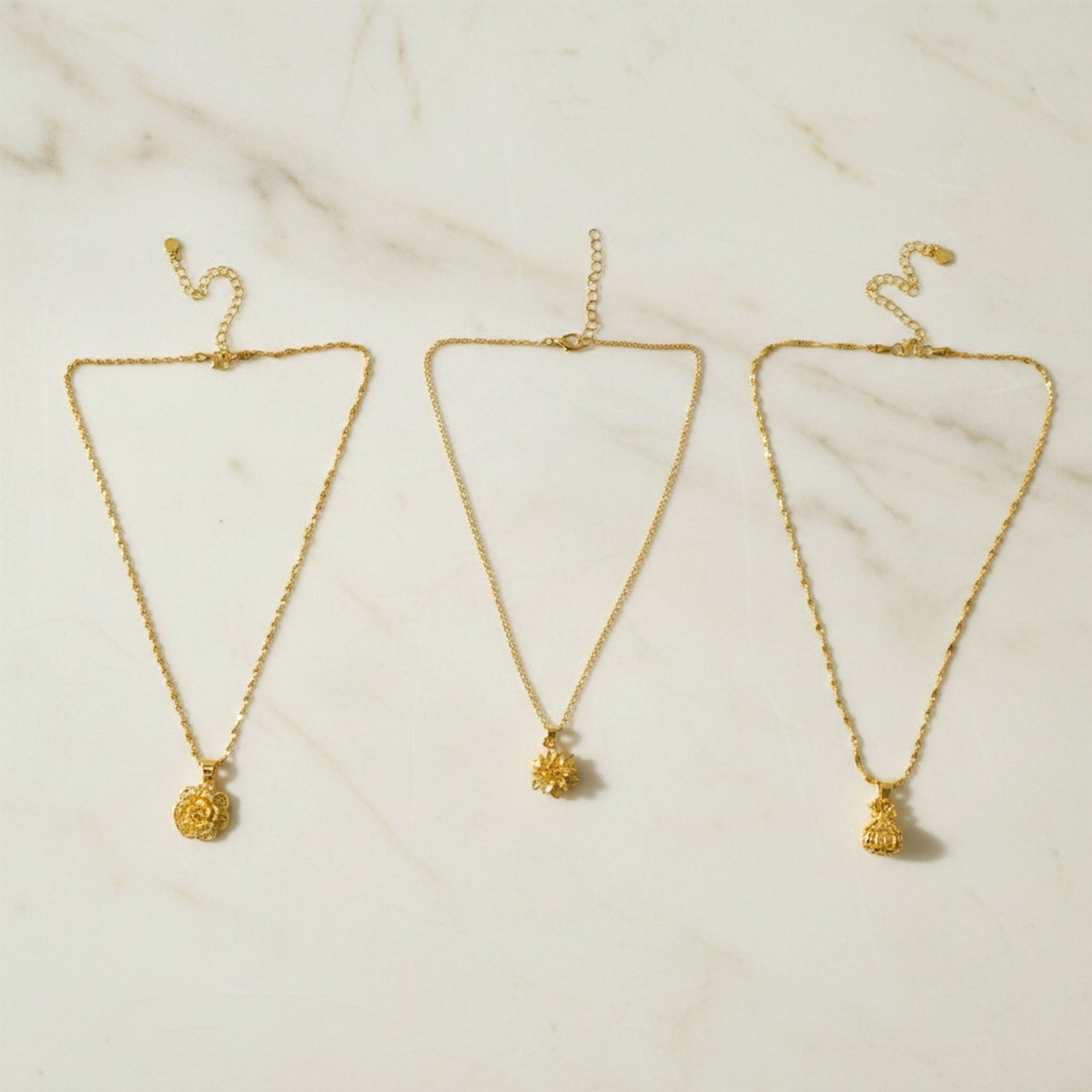 Stylish gold finish necklace accessory with intricate detailing