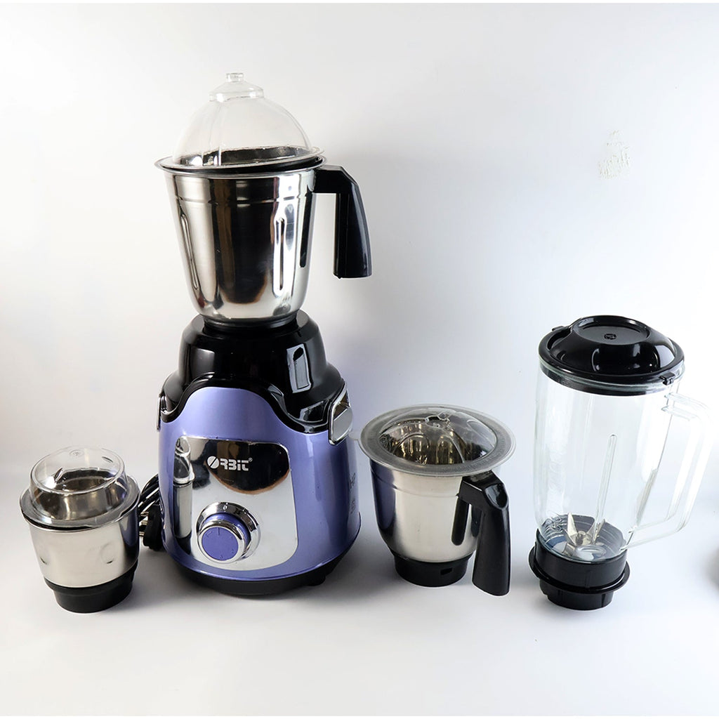 Polycarbonate juice jar attached to the 1 HP heavy duty mixer grinder