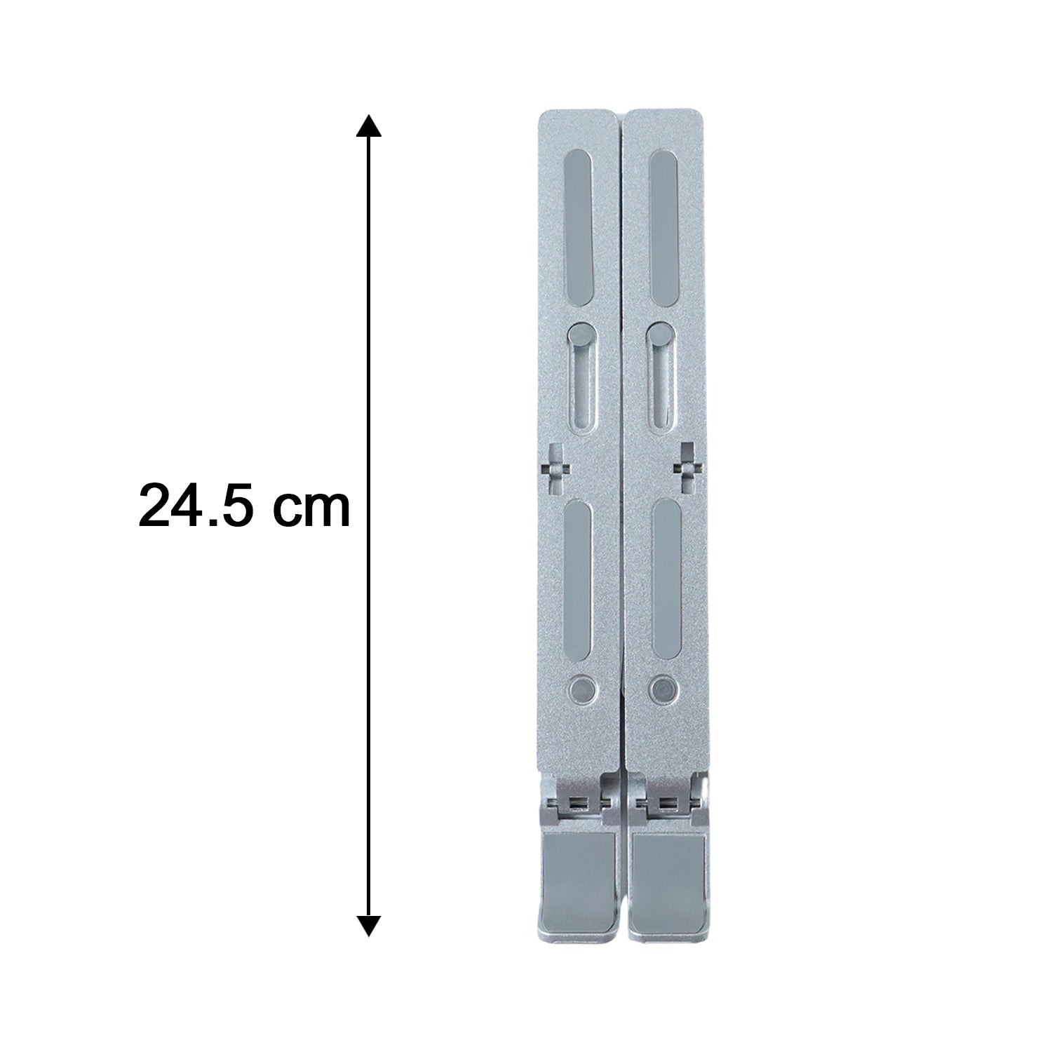 Size diagram of foldable aluminium laptop stand