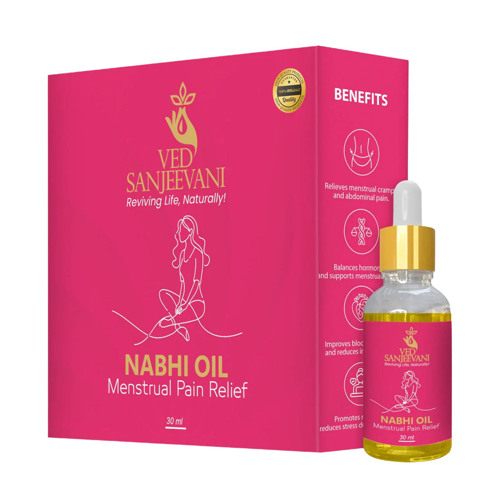 Pain relief navel oil bottle for menstrual cramps