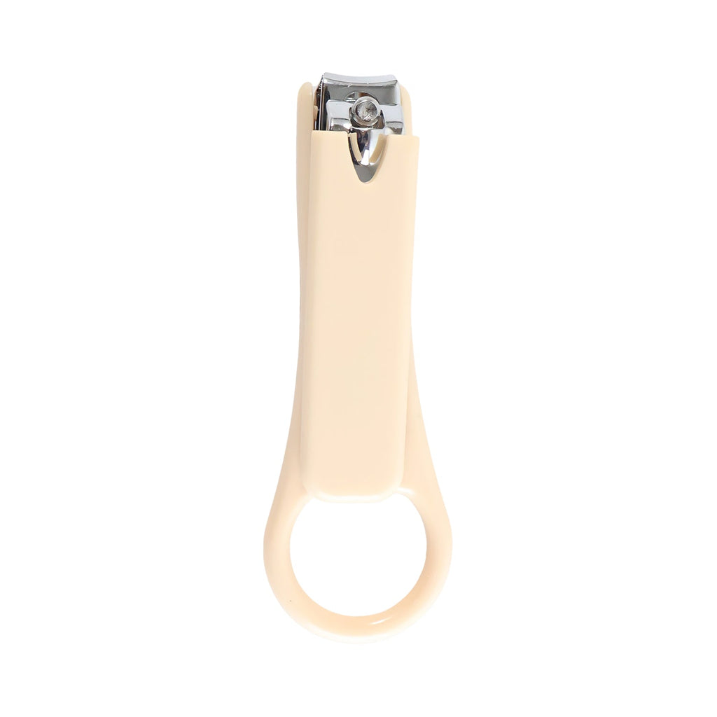 Handle and ring loop of ergonomic nail clipper for steady grip and control