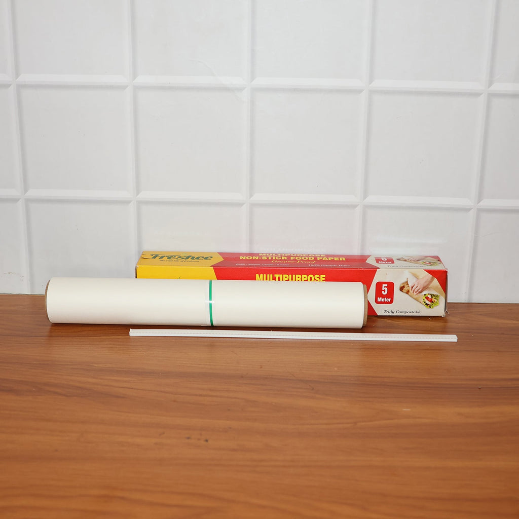 Packaging detail of Freshee grease-resistant non-stick food paper roll