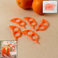 Plastic orange peeler tool for quick citrus peeling