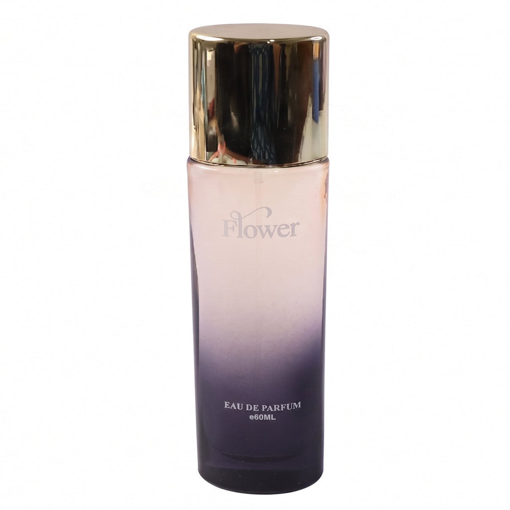 Flower Eau De Parfum bottle with floral cap and design