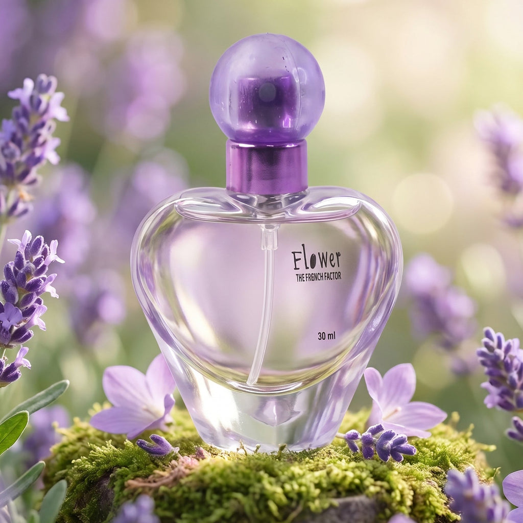 Perfume bottle with floral scent for women