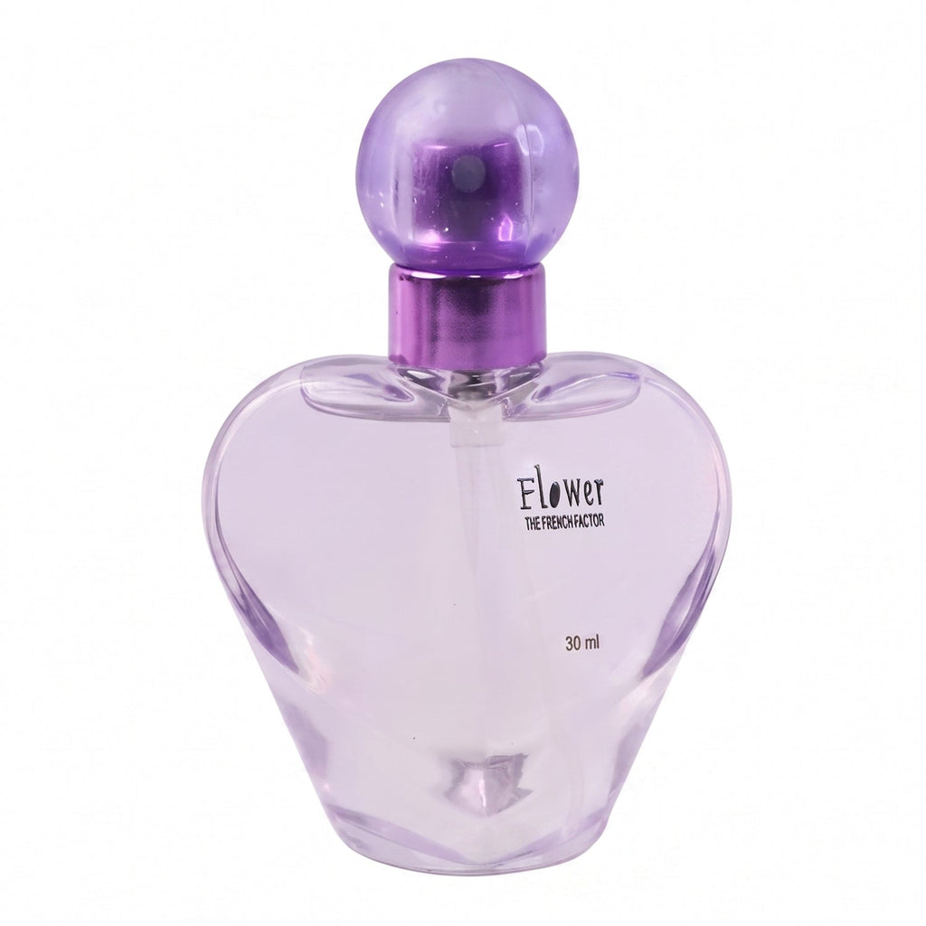 Elegant Heart-shaped glass perfume bottle for Flower Paris