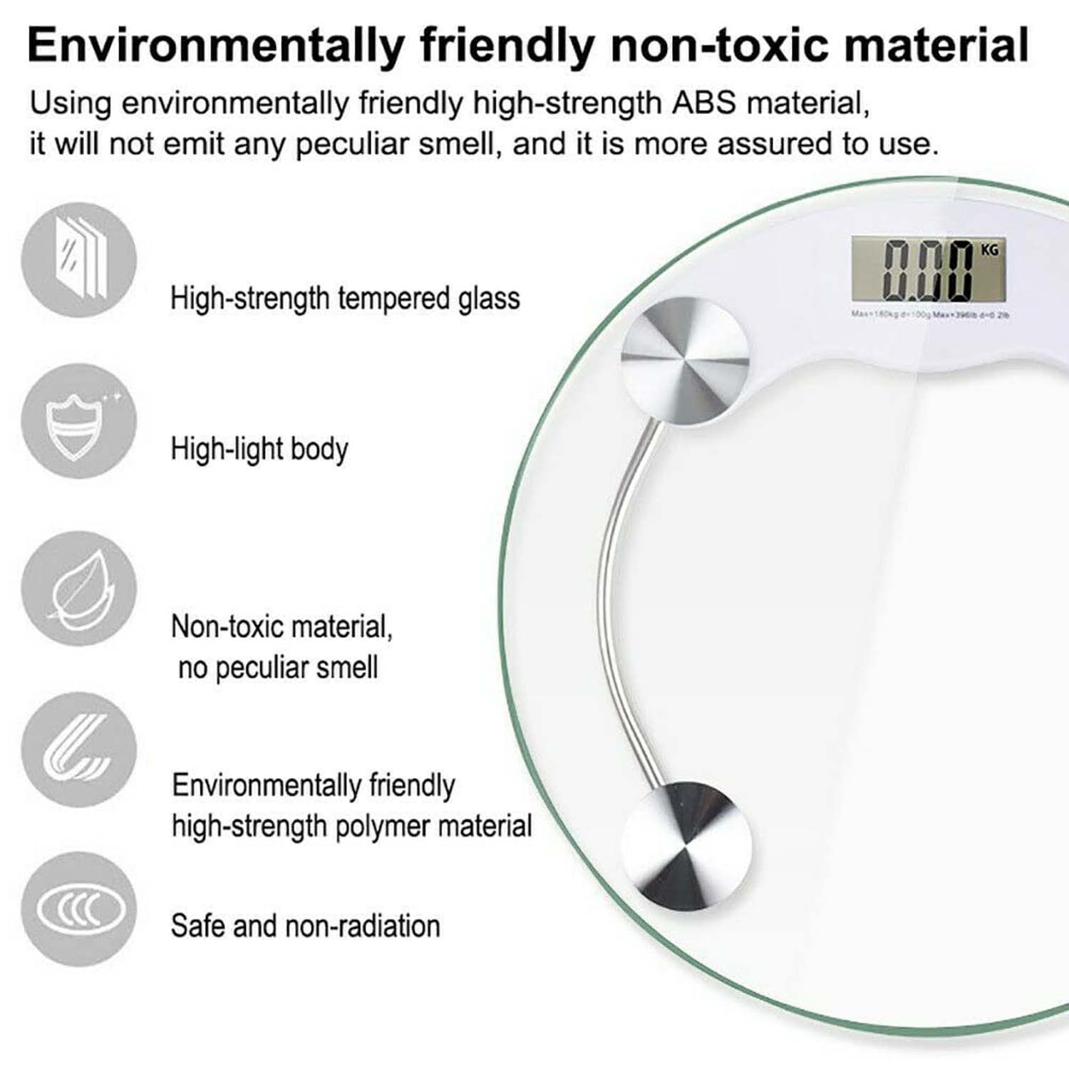 Digital personal body weight scale overview with slim design