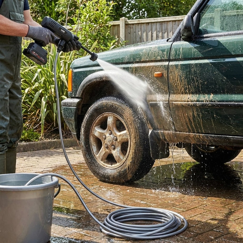 High-pressure water jet washer spray gun for car and garden use