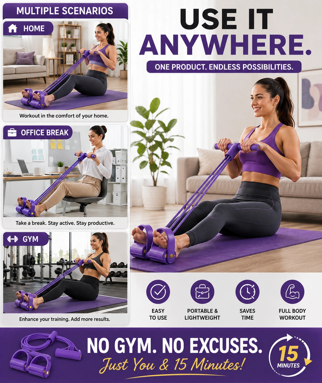 Multifunction Pull Rope Resistance Band Trainer