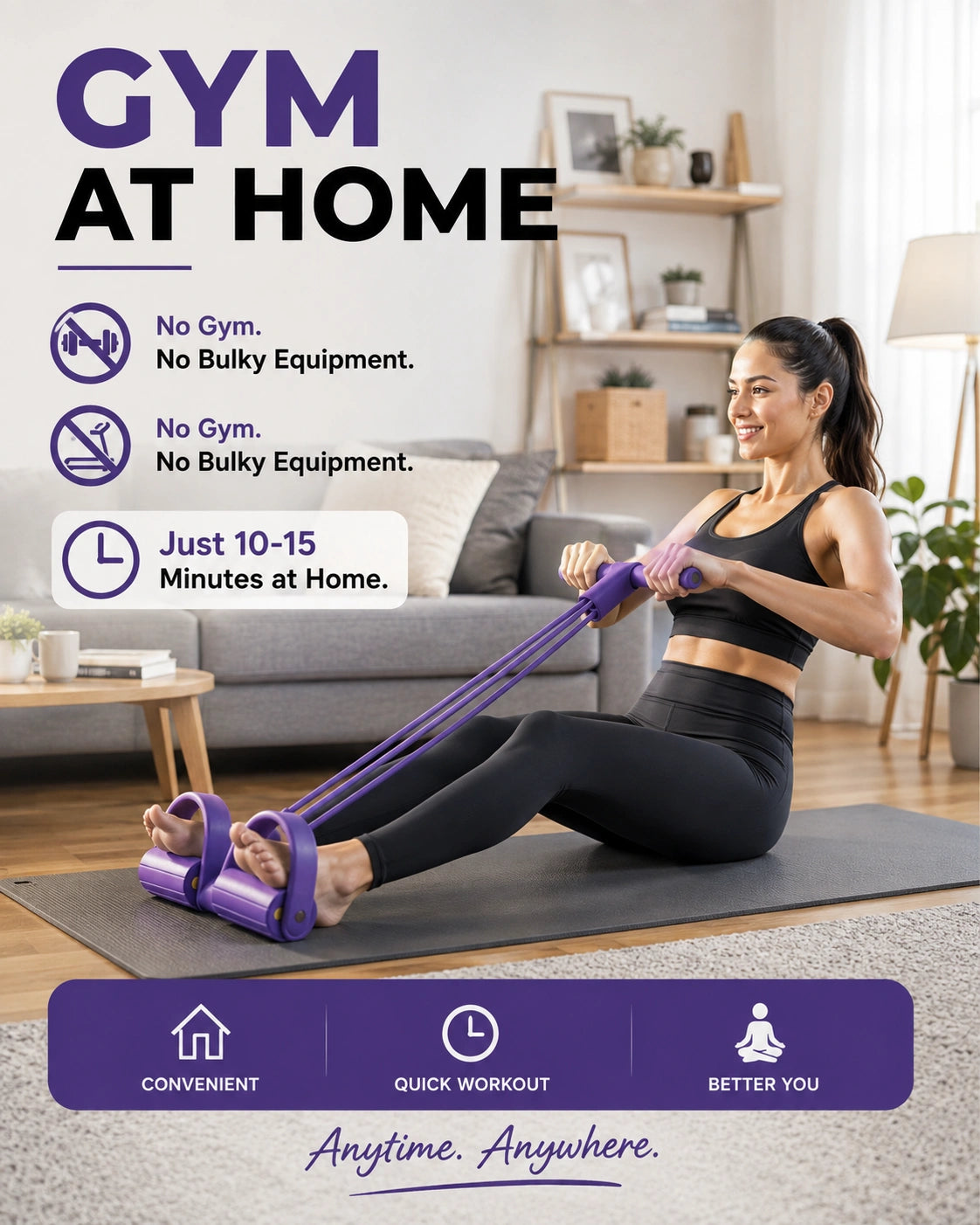 Multifunction Pull Rope Resistance Band Trainer