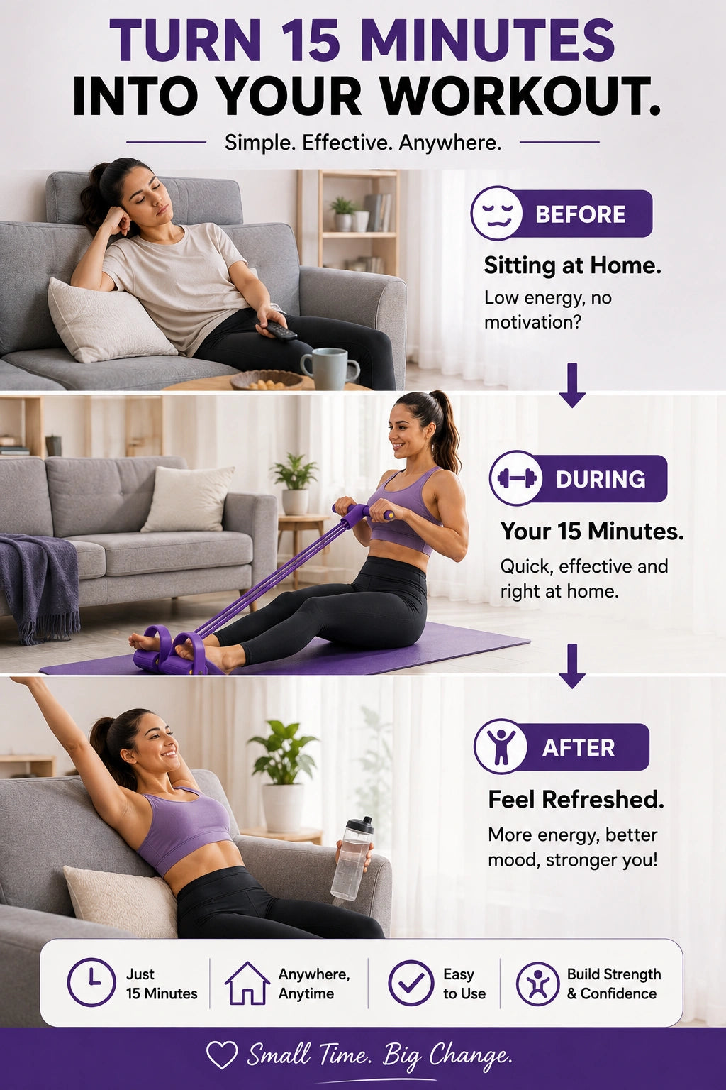 Multifunction Pull Rope Resistance Band Trainer