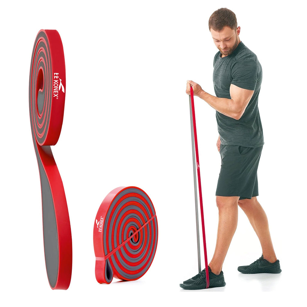 Resistance band stretched for mobility and strength training