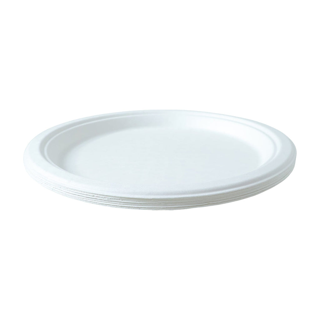 Classic round disposable serving plate for snack servings