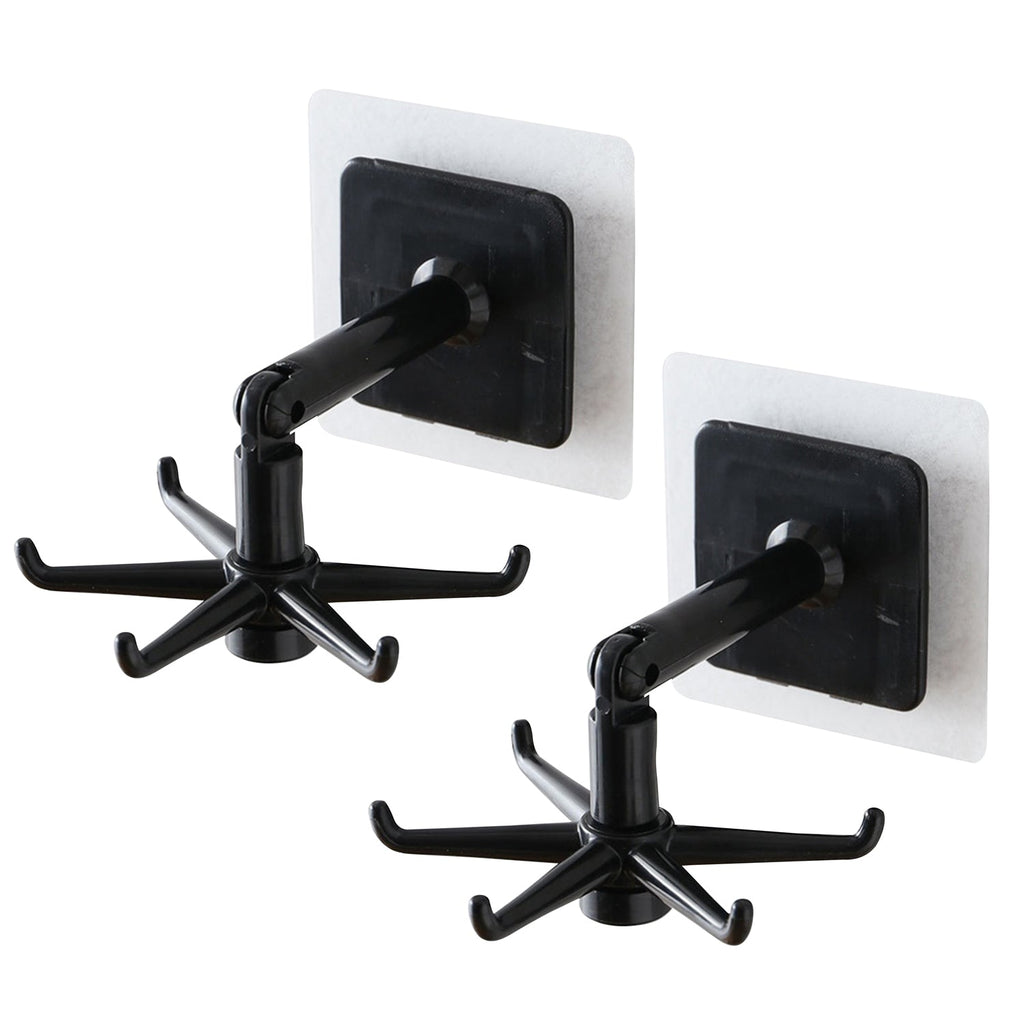 Brown box containing versatile rotatable hooks for home storage solutions.