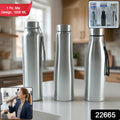 Stainless steel water bottle with secure leak-proof lid
