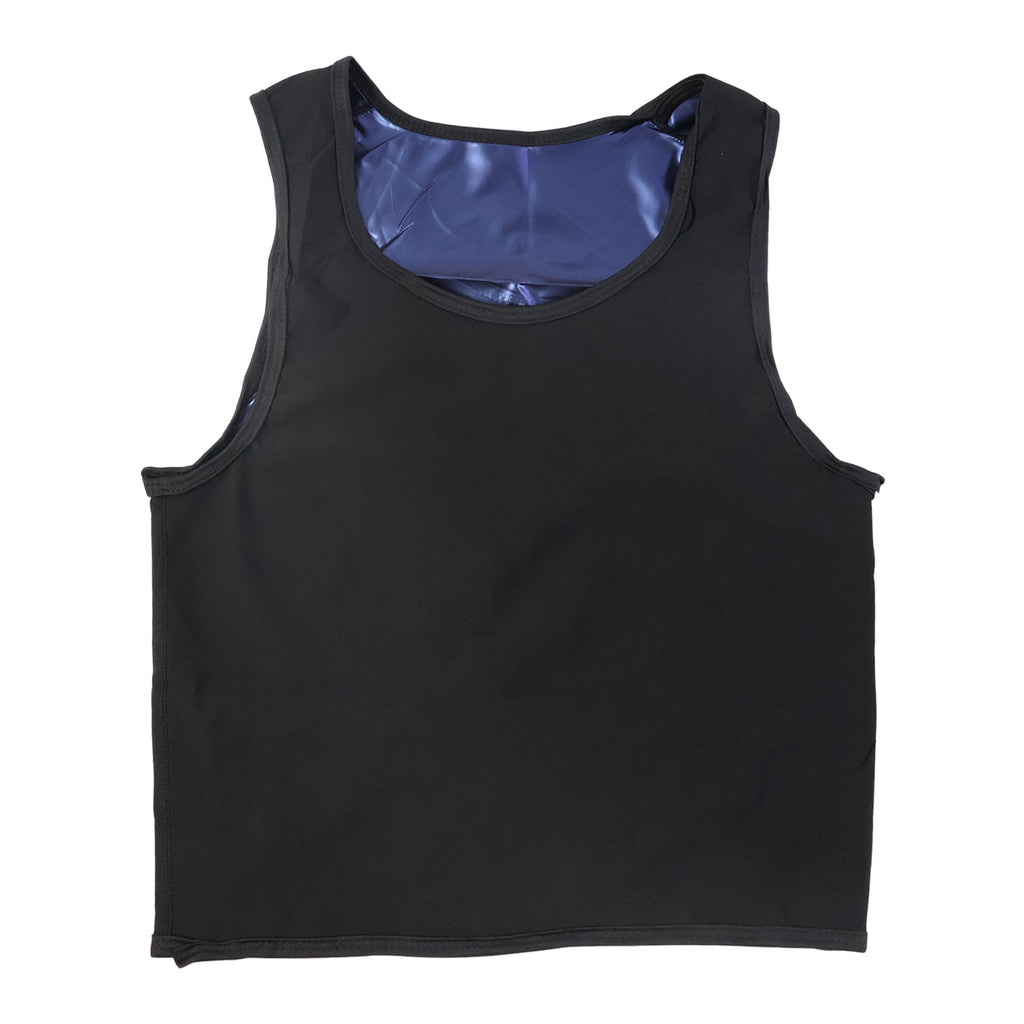 Close-up of neoprene fabric in men's sweat shaper tank top vest