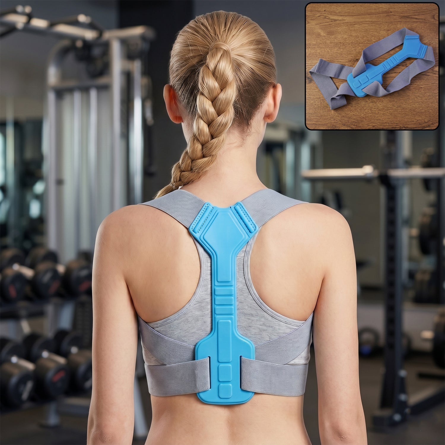 Ergonomic back posture corrector belt with adjustable straps