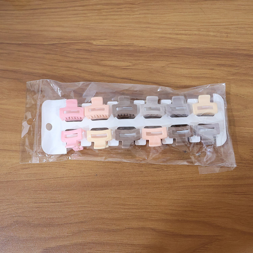 12-piece mini hair claw clips set to keep hair tidy and stylish
