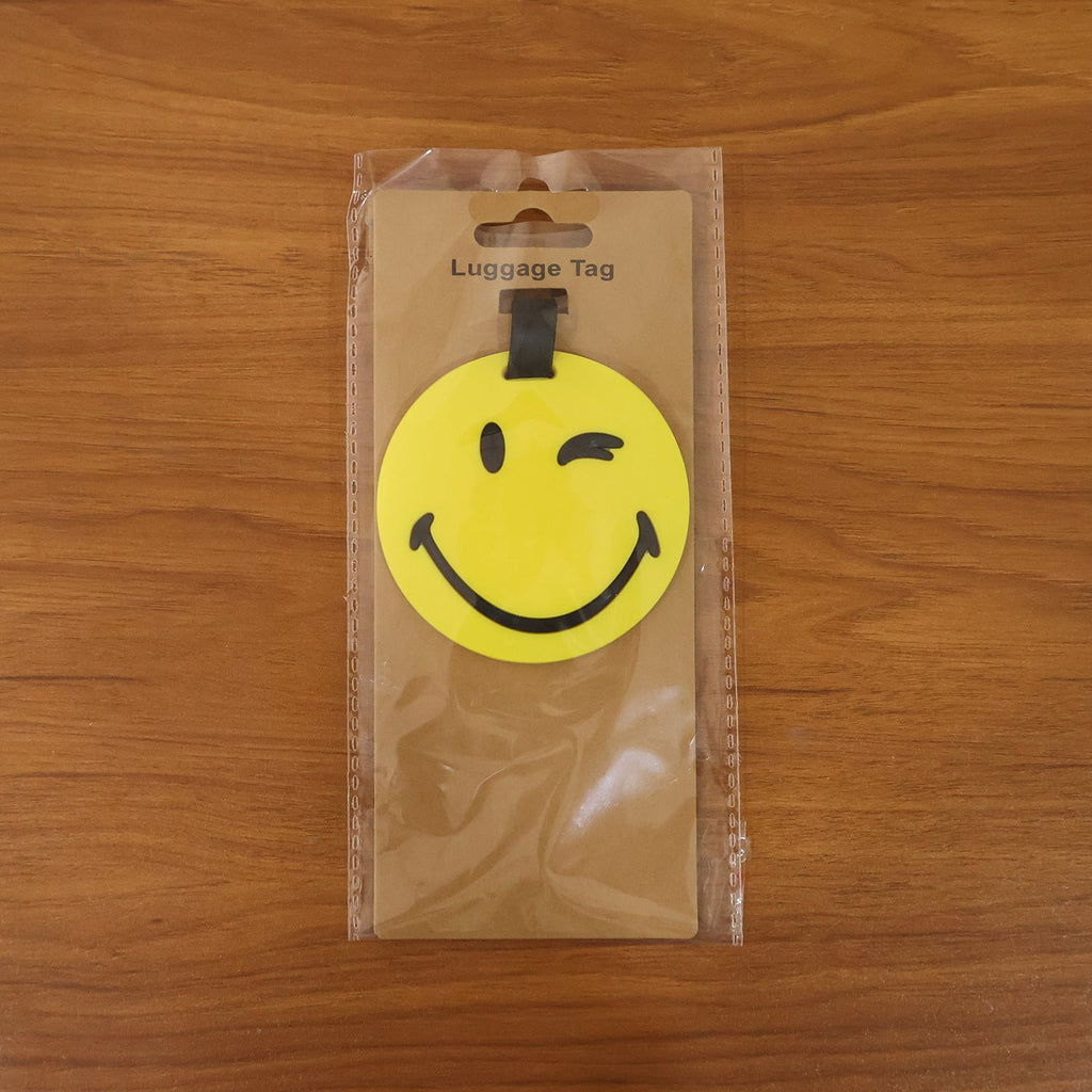 Stylish smiley face luggage tag for easy spotting
