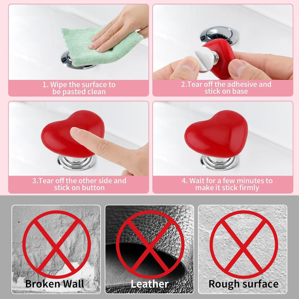 Heart-shaped cabinet handle for drawers and doors in yellow color