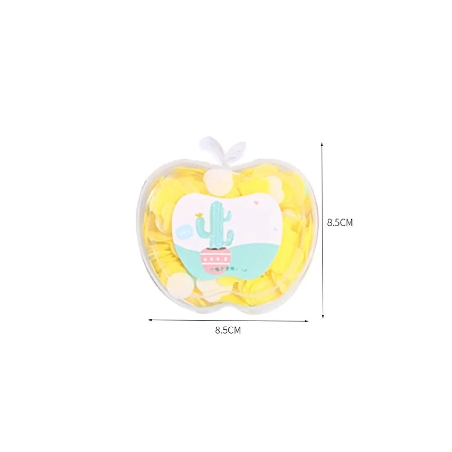 Compact packaging for apple design paper soap sheets, ideal for travel hygiene.